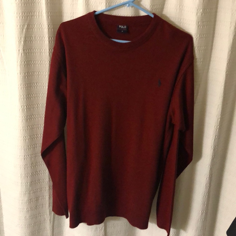 RED POLO SWEATER